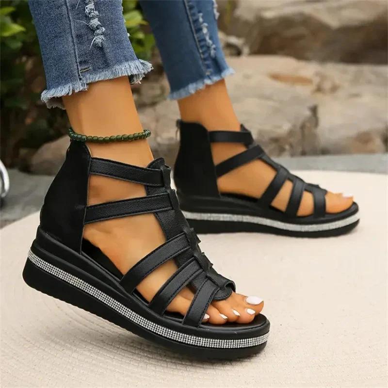 Sparkling Wedge Sandals