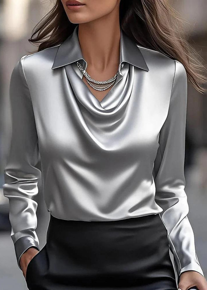 Vanessa Satin Drape Blouse