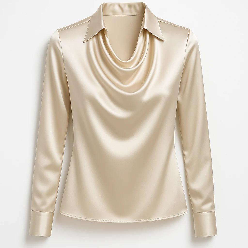 Vanessa Satin Drape Blouse