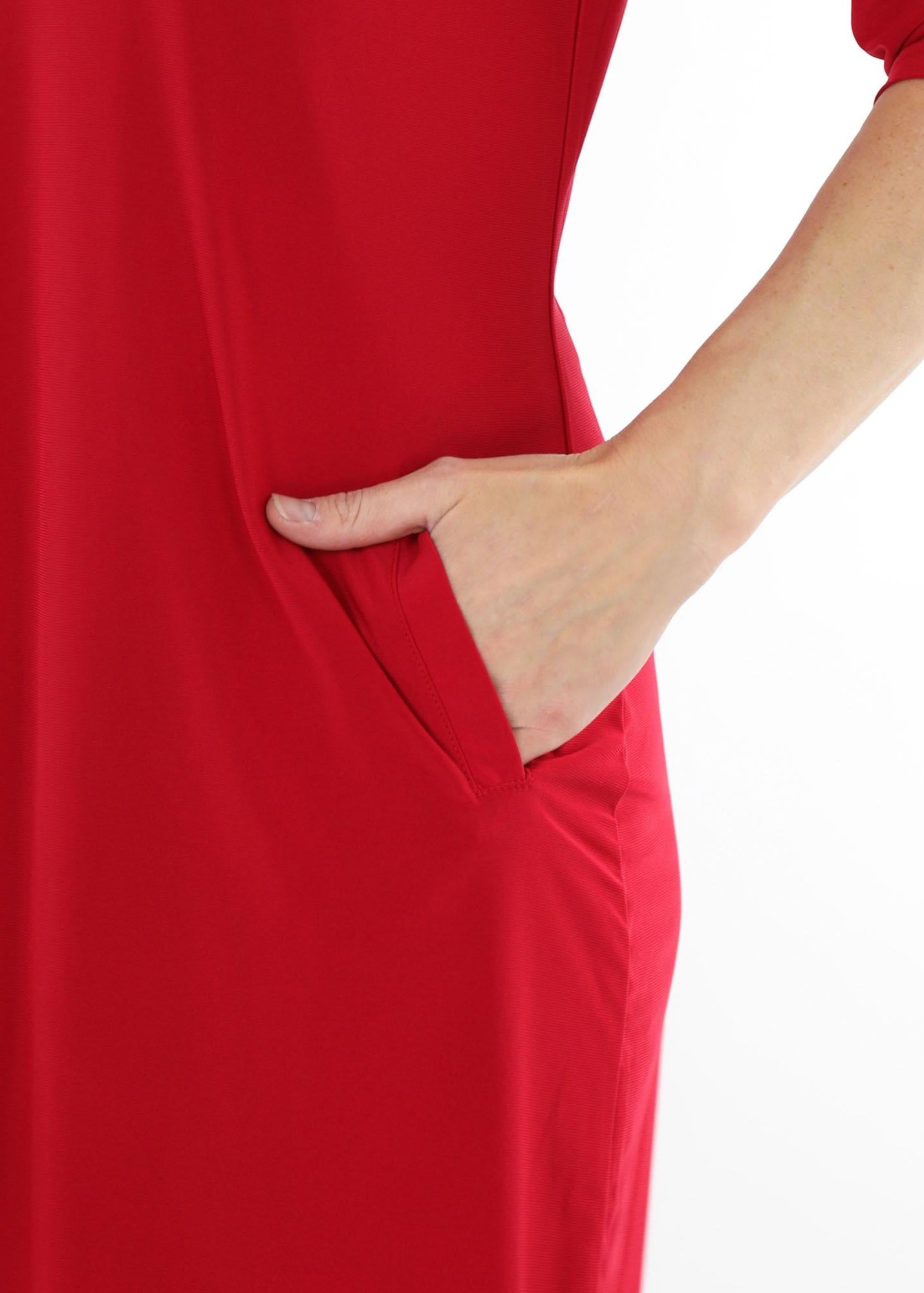 Solid V-Neck Dress