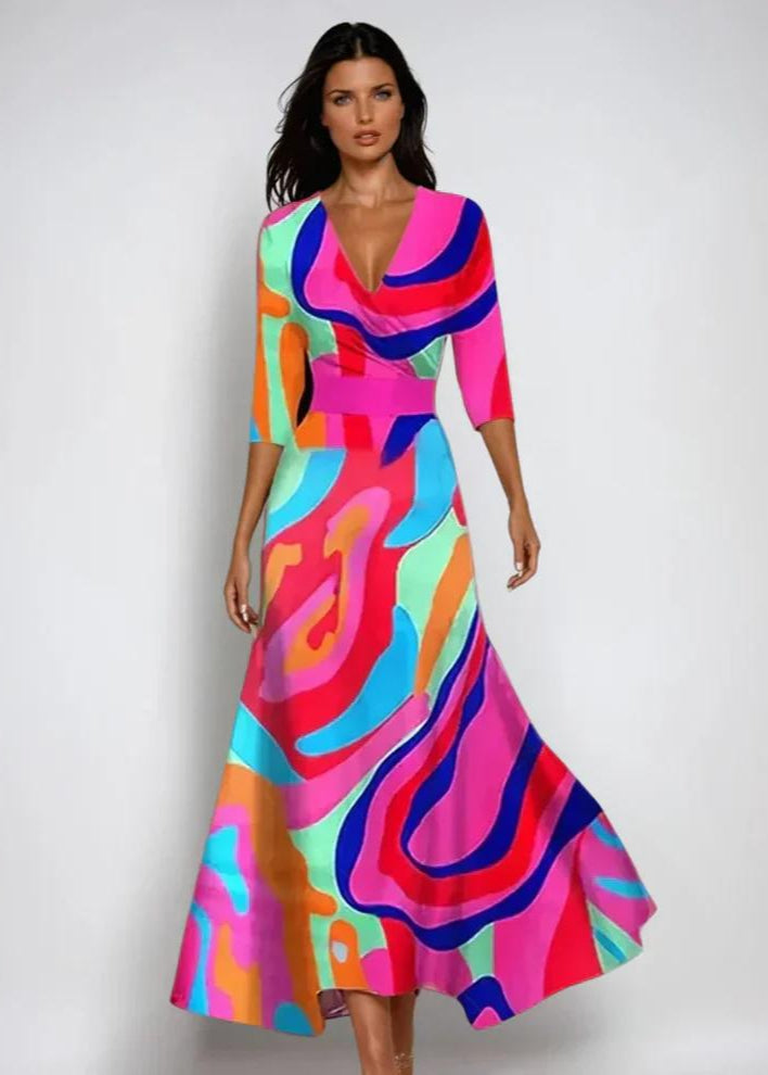 Floral Wrap Maxi Dress