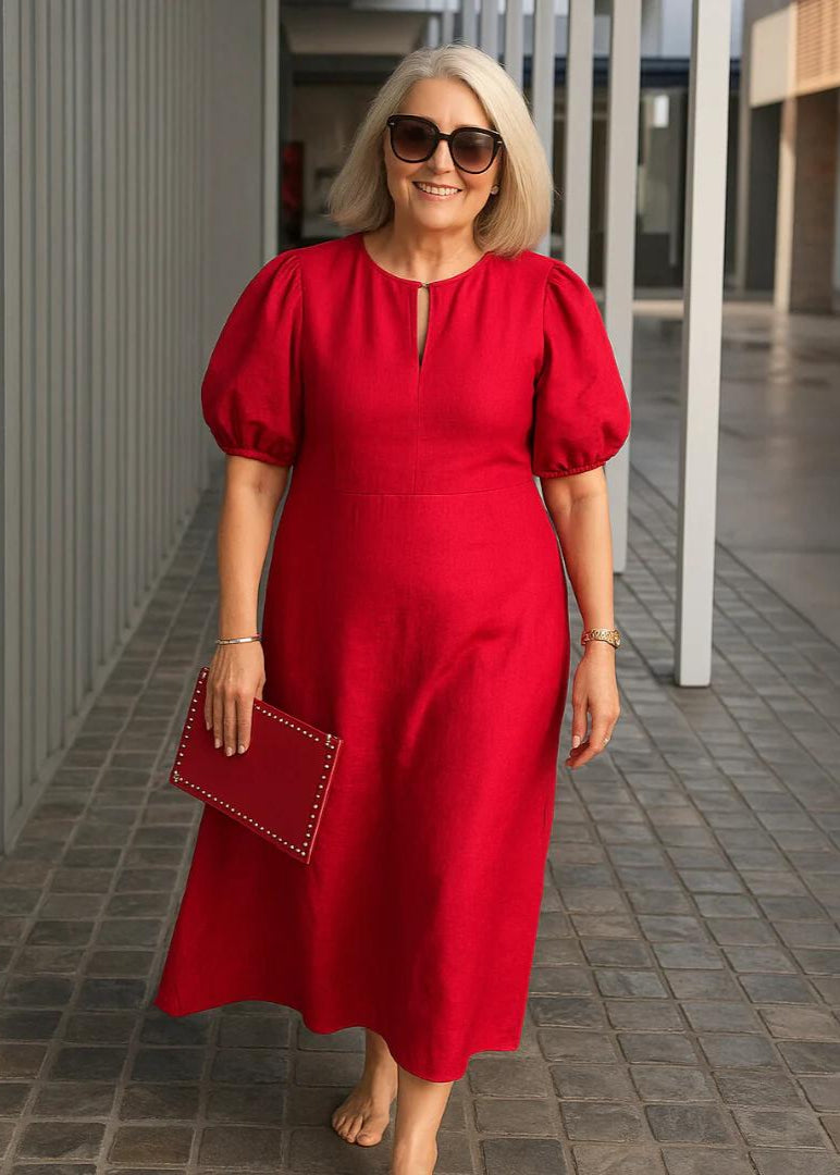 Sophia V-Neck Midi Dress