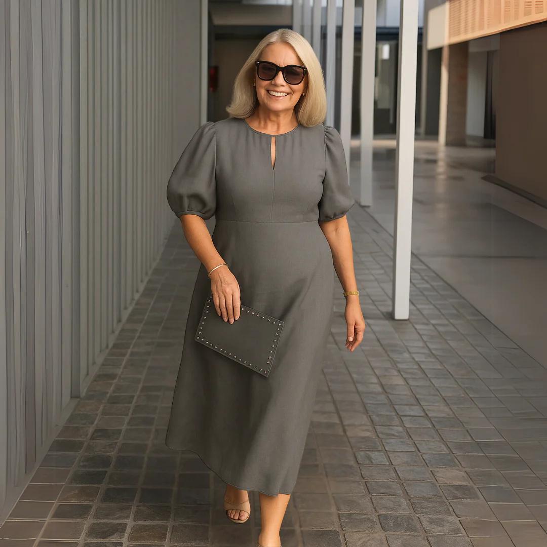Sophia V-Neck Midi Dress