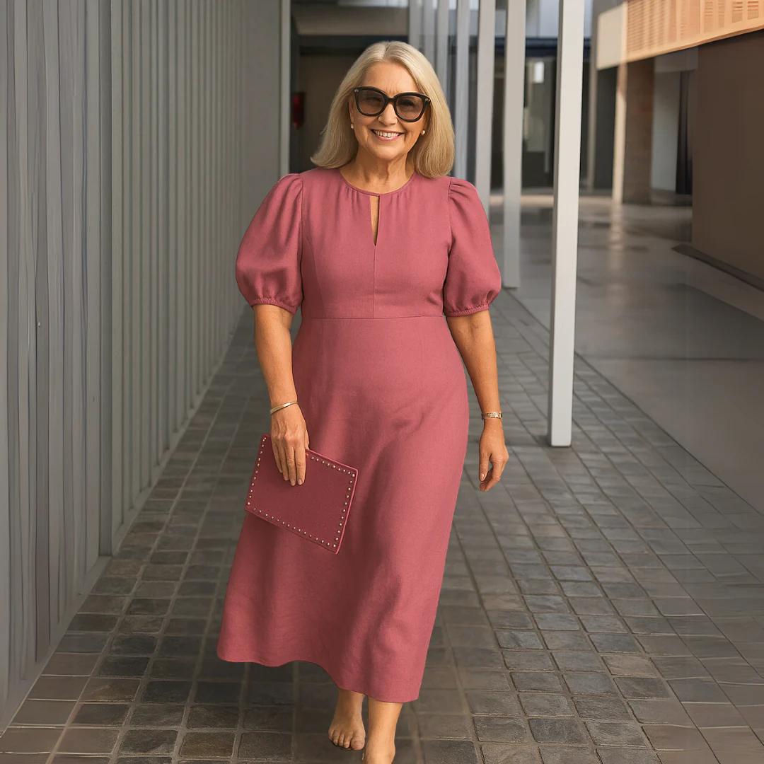 Sophia V-Neck Midi Dress
