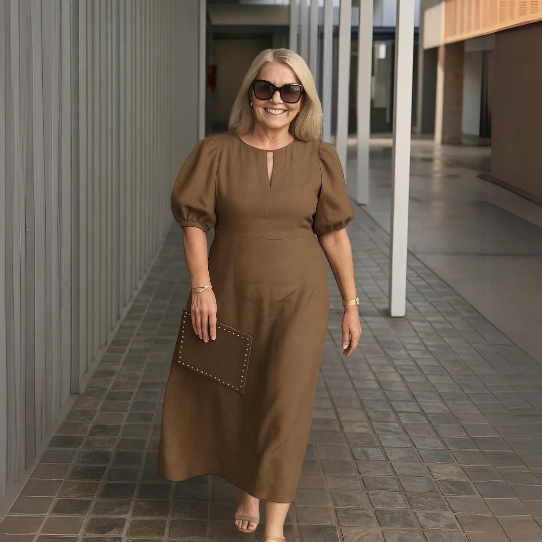 Sophia V-Neck Midi Dress