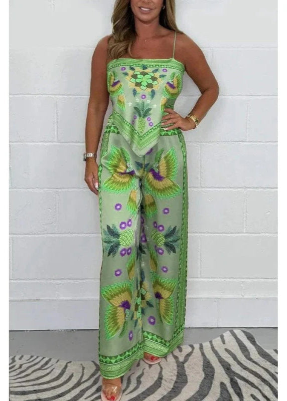 Vibrant Spaghetti Strap Two-Piece Set