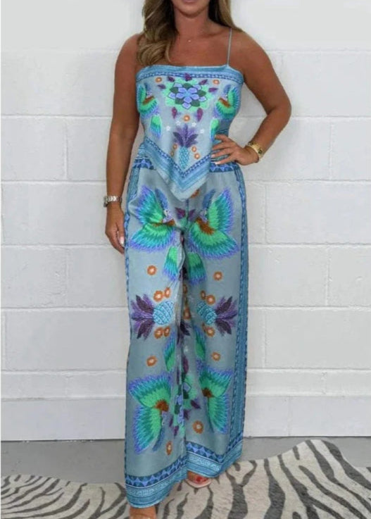 Vibrant Spaghetti Strap Two-Piece Set