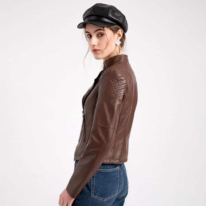 PU Leather Biker Jacket