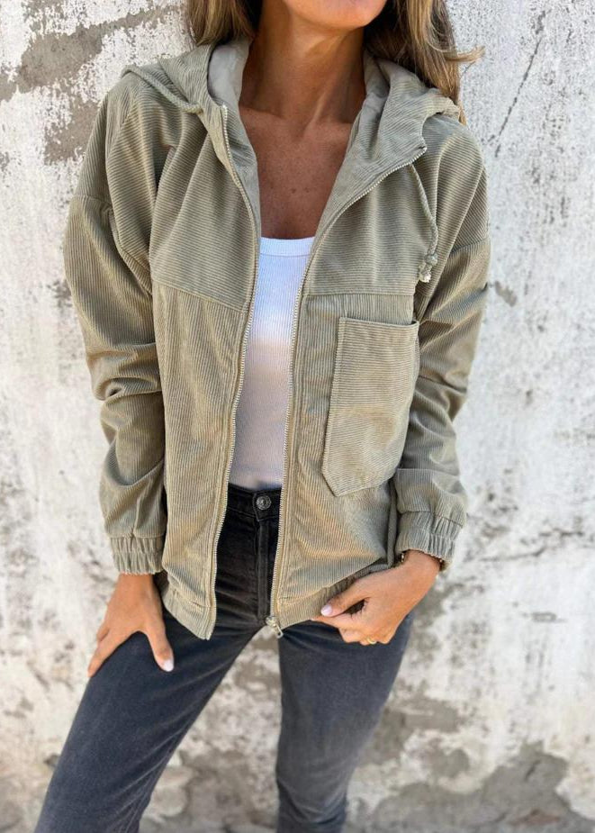 Naomi Corduroy Zip-Up Jacket
