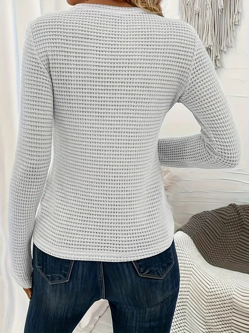Elegant Round Neck Knit Top
