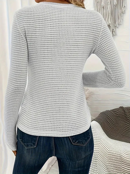 Elegant Round Neck Knit Top