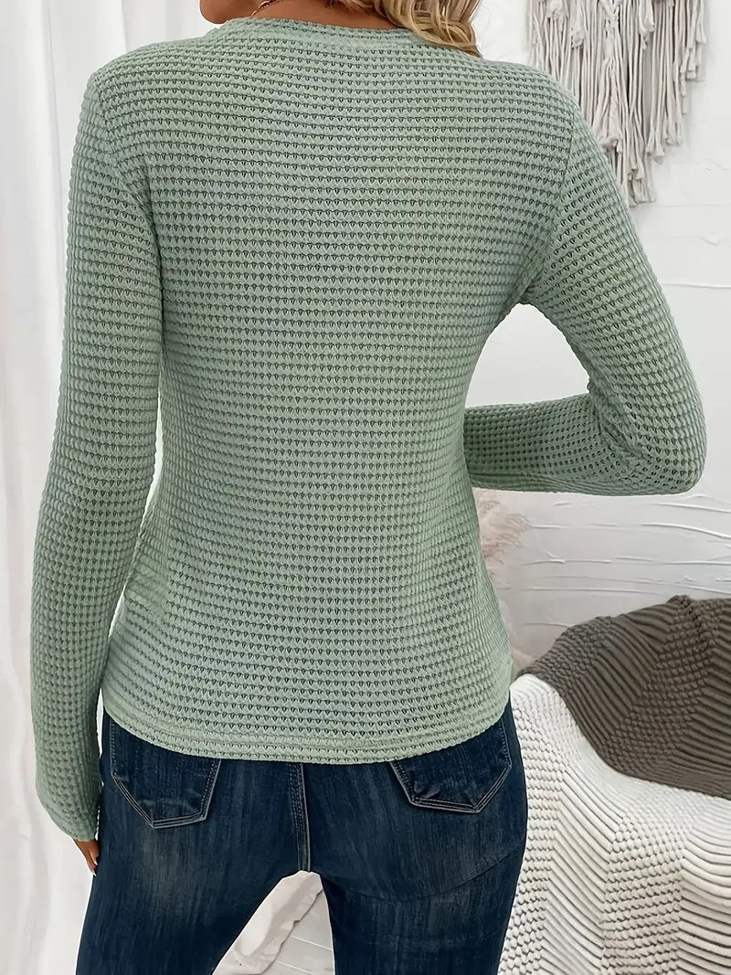 Elegant Round Neck Knit Top