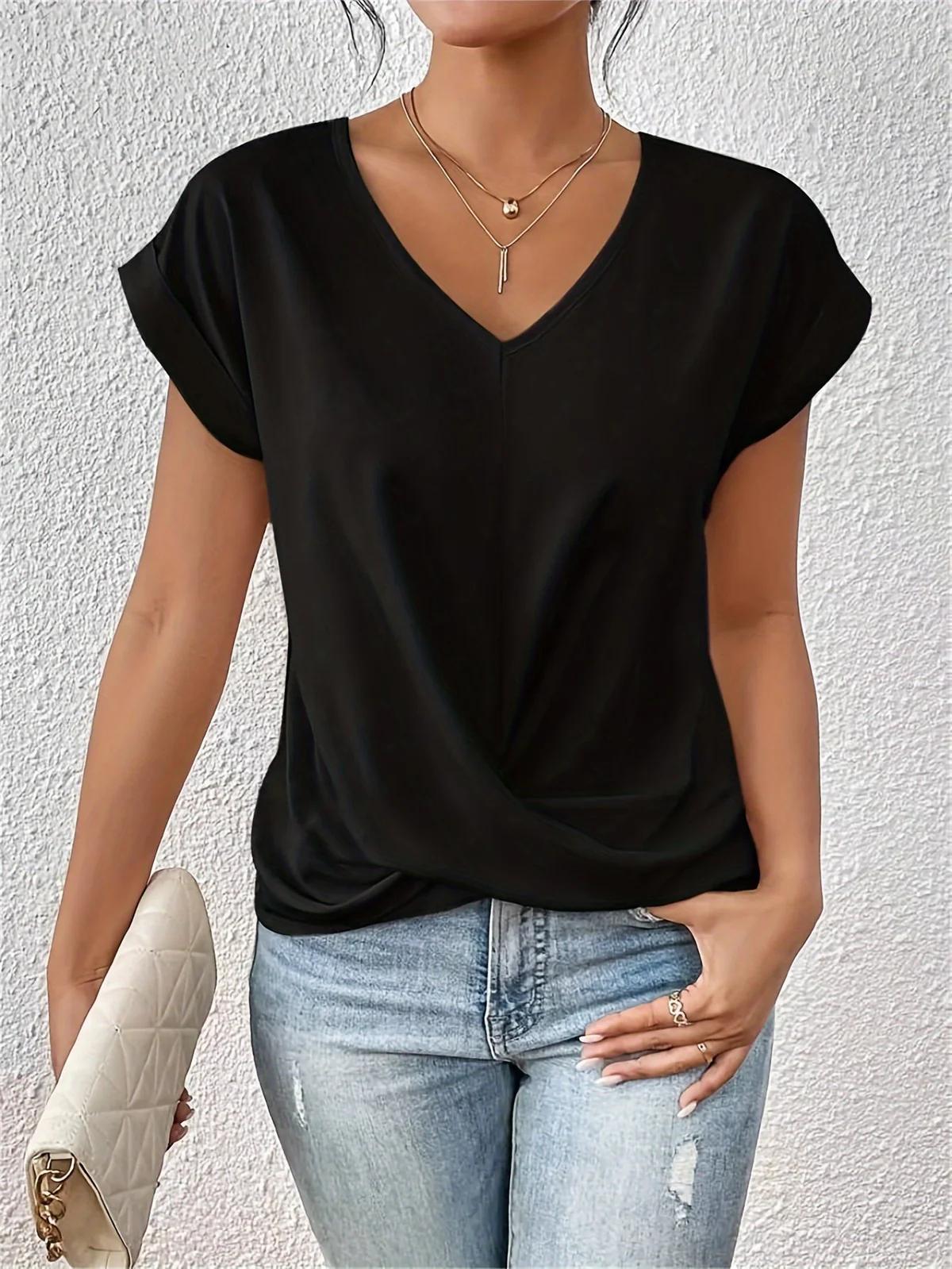 Casual Sweetheart Neckline T-Shirt