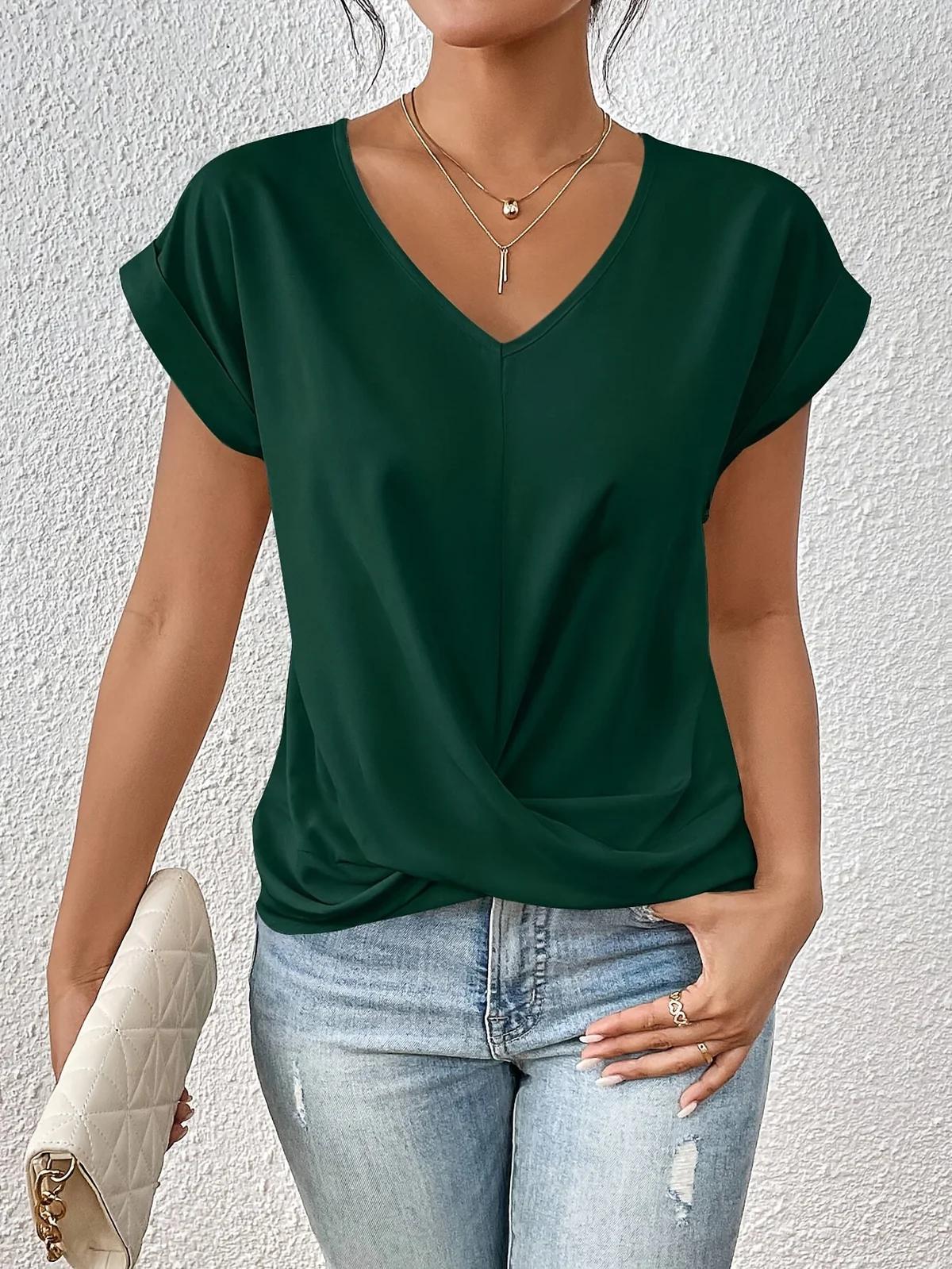 Casual Sweetheart Neckline T-Shirt