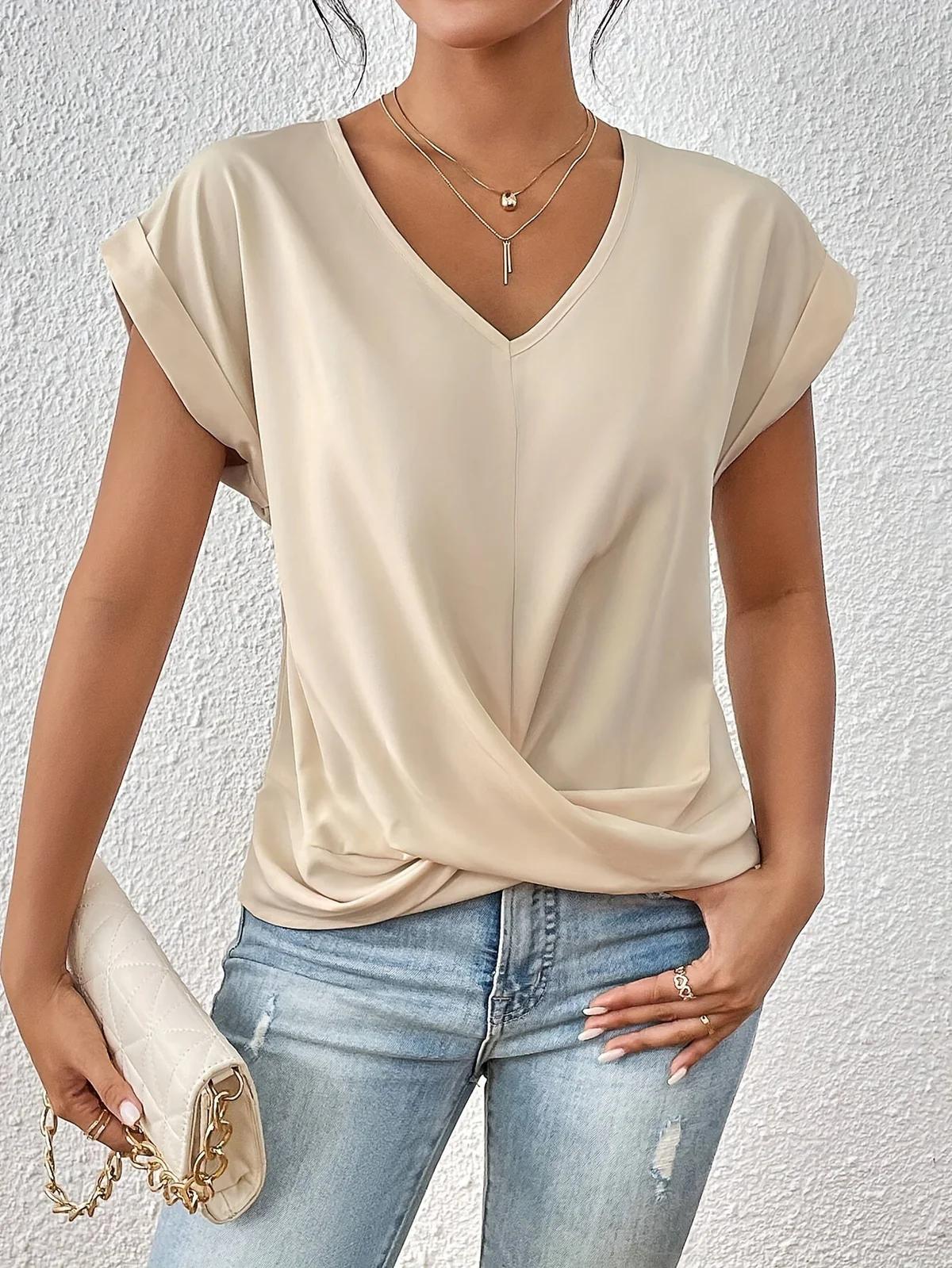 Casual Sweetheart Neckline T-Shirt