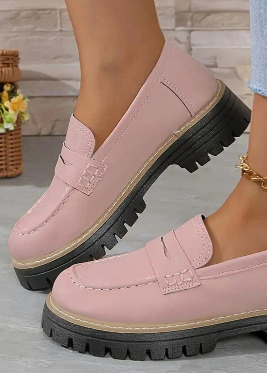 Chunky Platform Suede Loafers