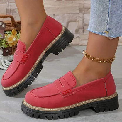 Chunky Platform Suede Loafers