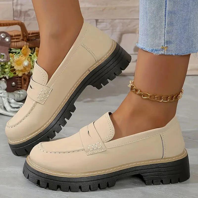 Chunky Platform Suede Loafers