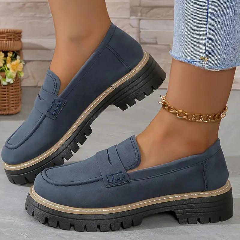 Chunky Platform Suede Loafers