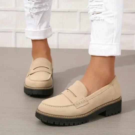 Chunky Platform Suede Loafers