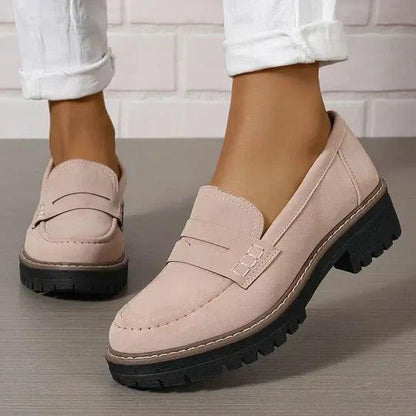 Chunky Platform Suede Loafers