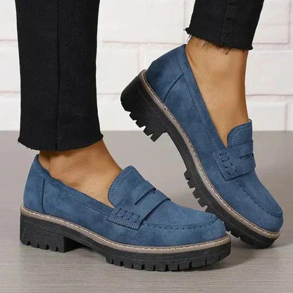 Chunky Platform Suede Loafers
