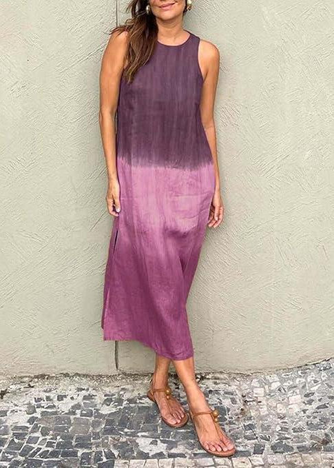 Casual Sleeveless Tie-Dye Dress