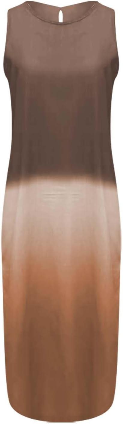 Casual Sleeveless Tie-Dye Dress