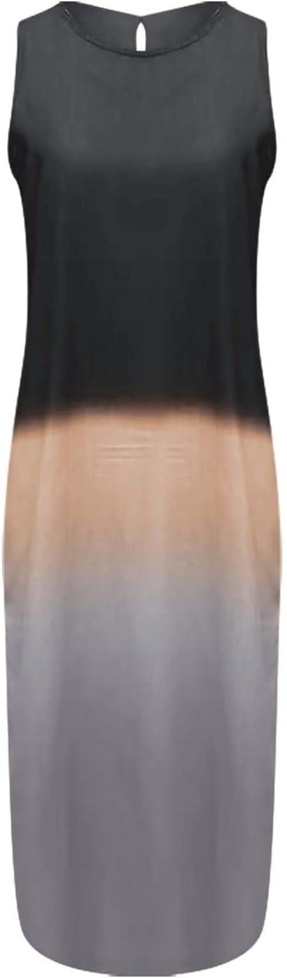 Casual Sleeveless Tie-Dye Dress