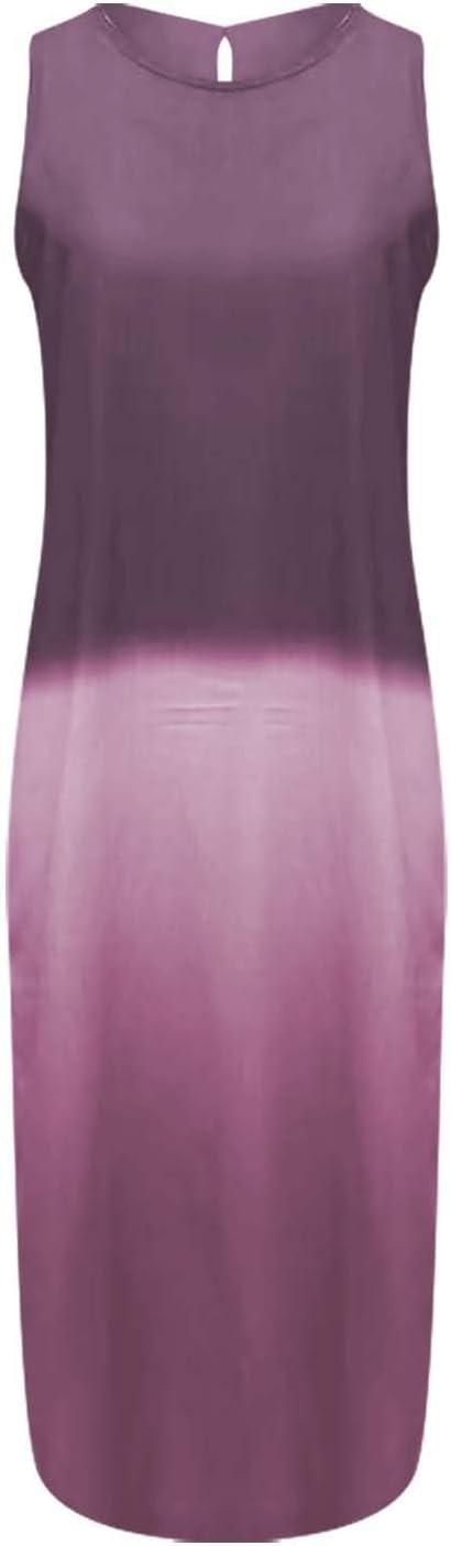 Casual Sleeveless Tie-Dye Dress