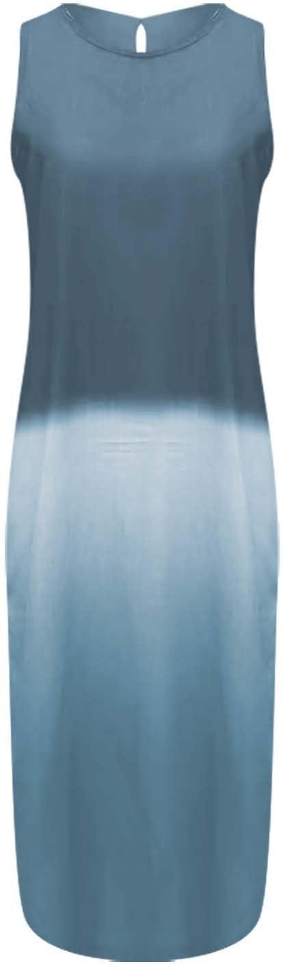 Casual Sleeveless Tie-Dye Dress