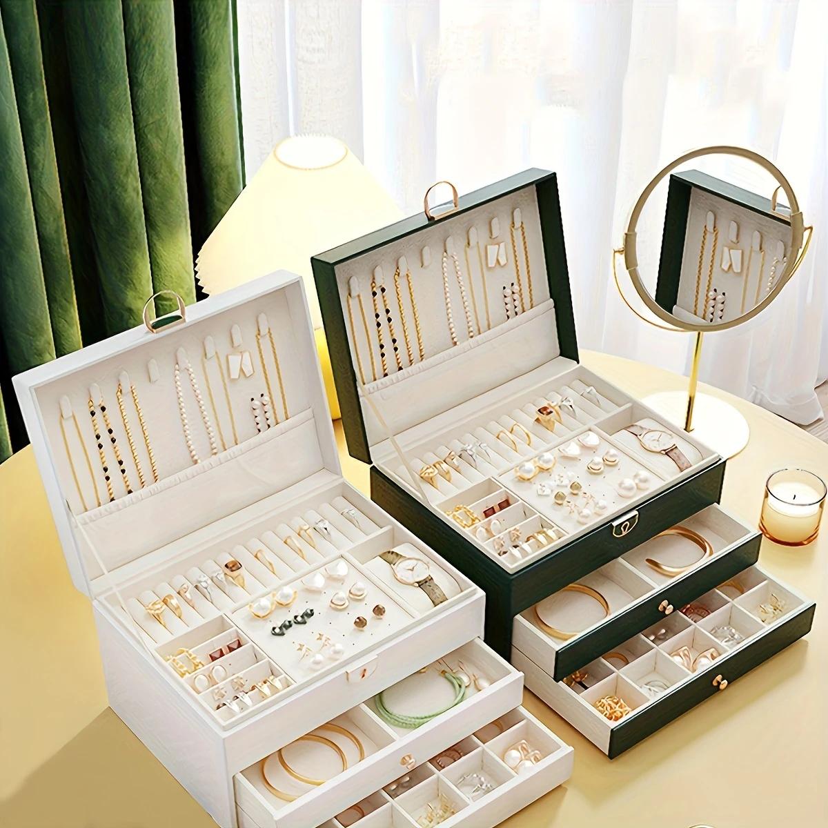 Vintage Leather Jewelry Organizer