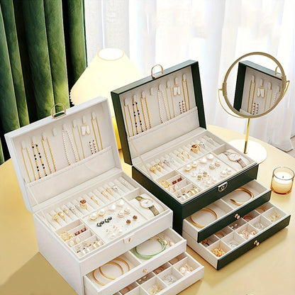 Vintage Leather Jewelry Organizer