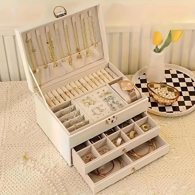 Vintage Leather Jewelry Organizer