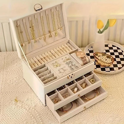 Vintage Leather Jewelry Organizer