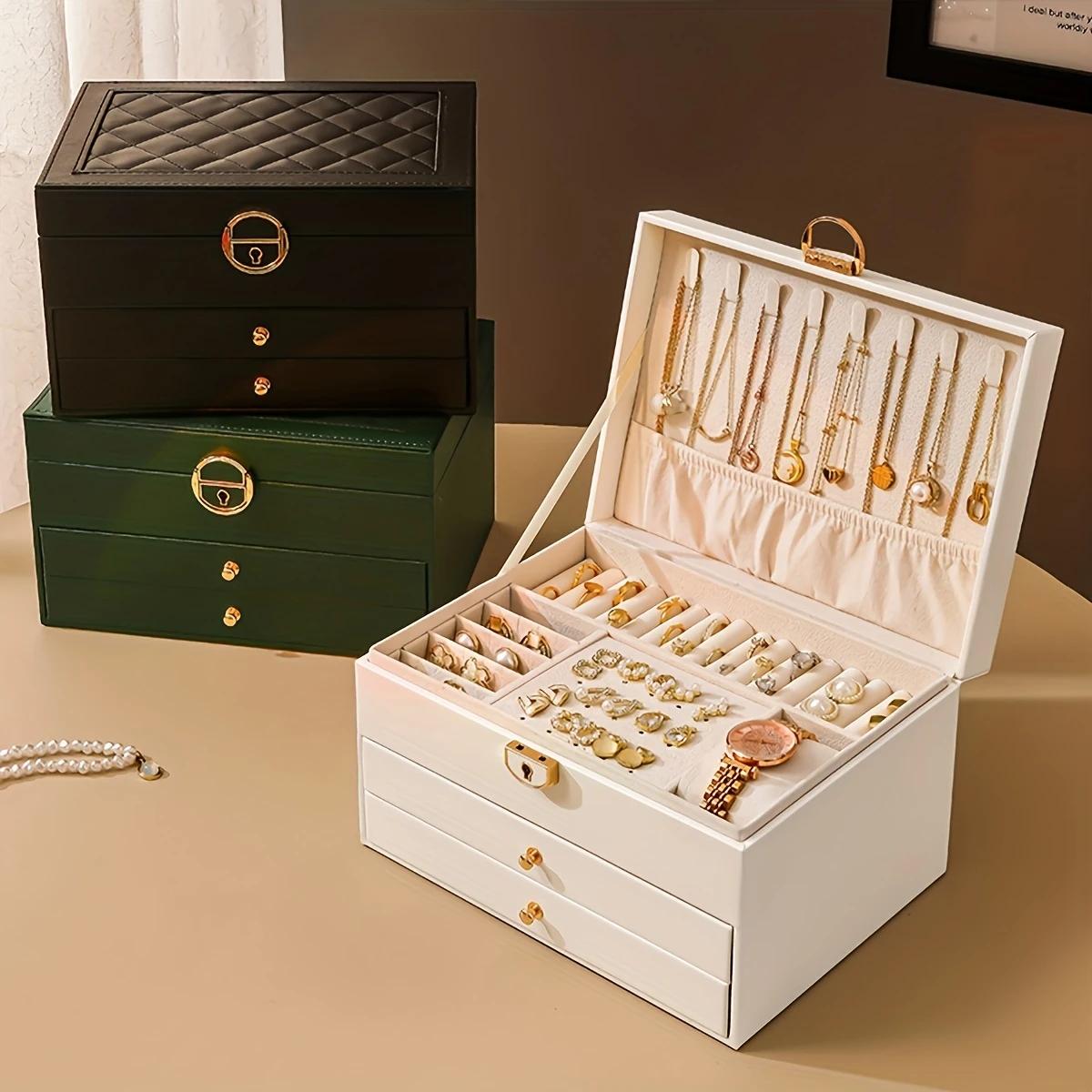 Vintage Leather Jewelry Organizer