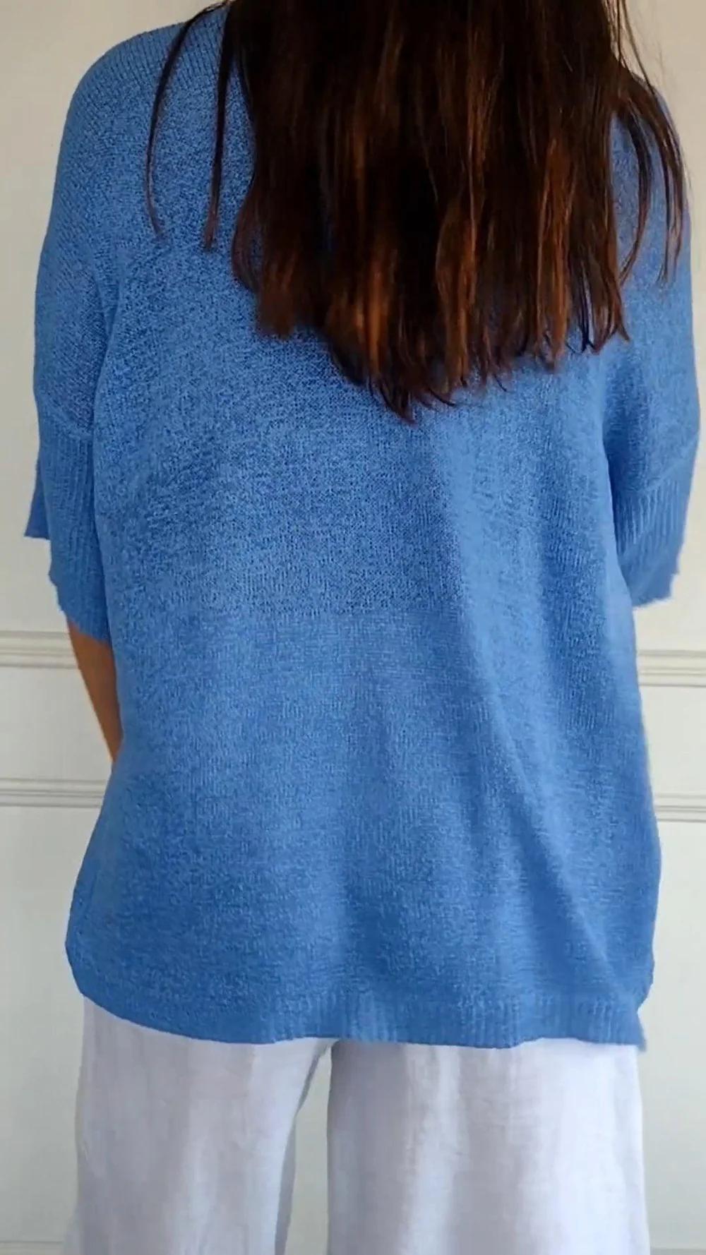 Knitted V-Neck Top