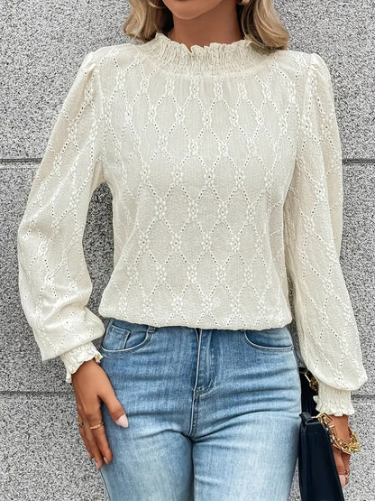 Elegant Mock Neck Blouse