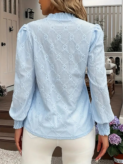 Elegant Mock Neck Blouse