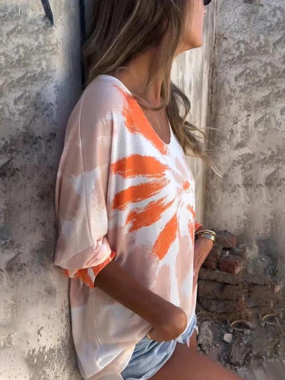 Relaxed V-Neck Casual Top