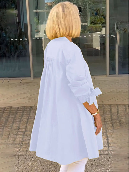 Ella Long Cotton Shirt Dress