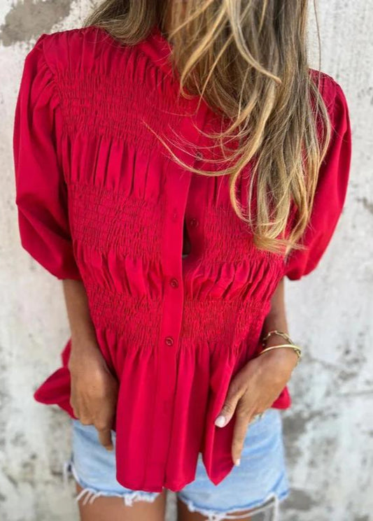 Brenda Boho Smocked Blouse