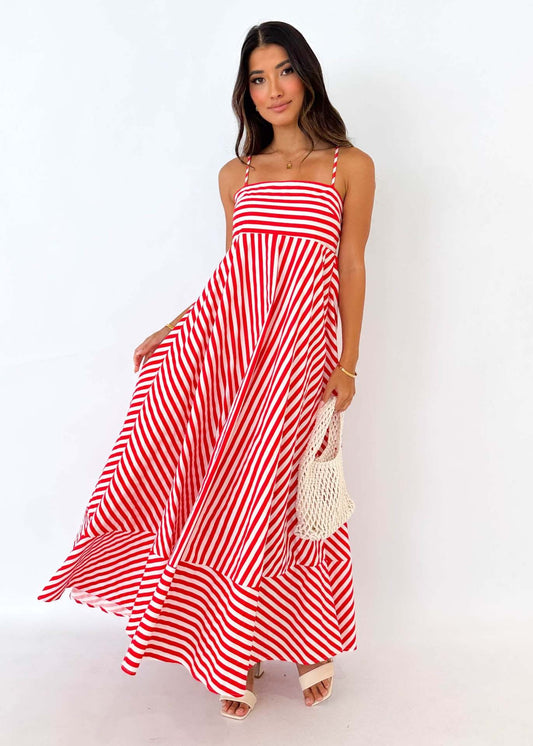 Bohemian Spaghetti Strap Maxi Dress