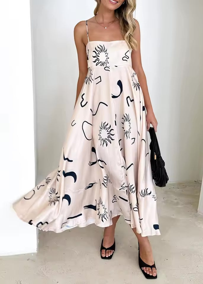 Bohemian Spaghetti Strap Maxi Dress