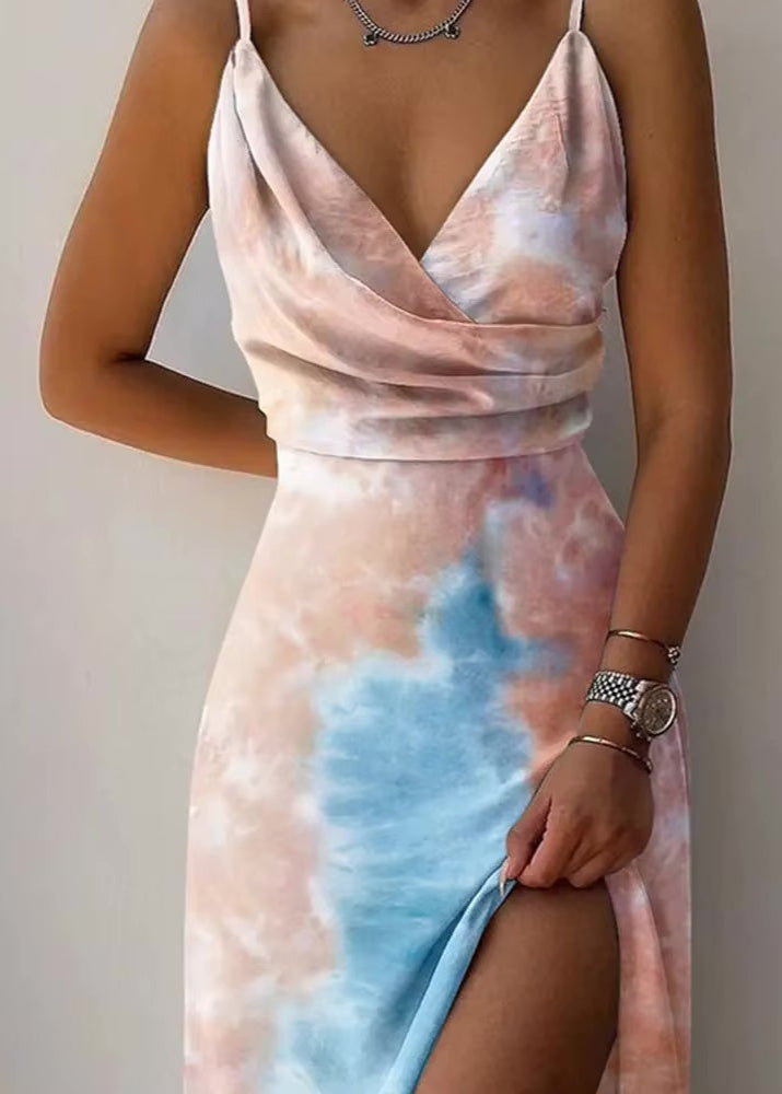 Elegant Printed Strapless Dress