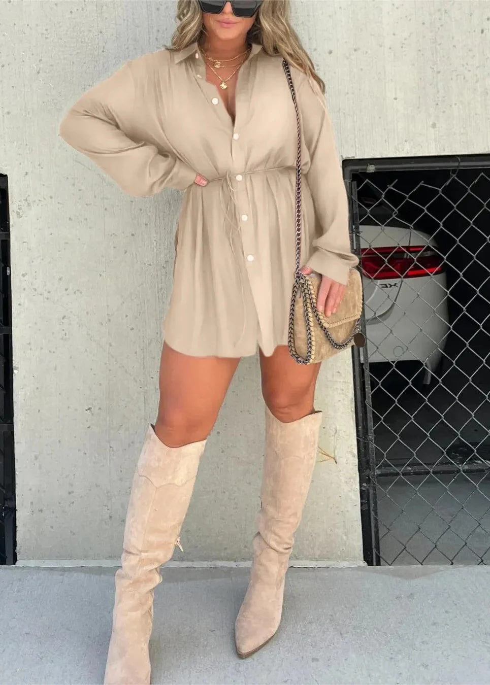 Elegant Satin Romper Dress