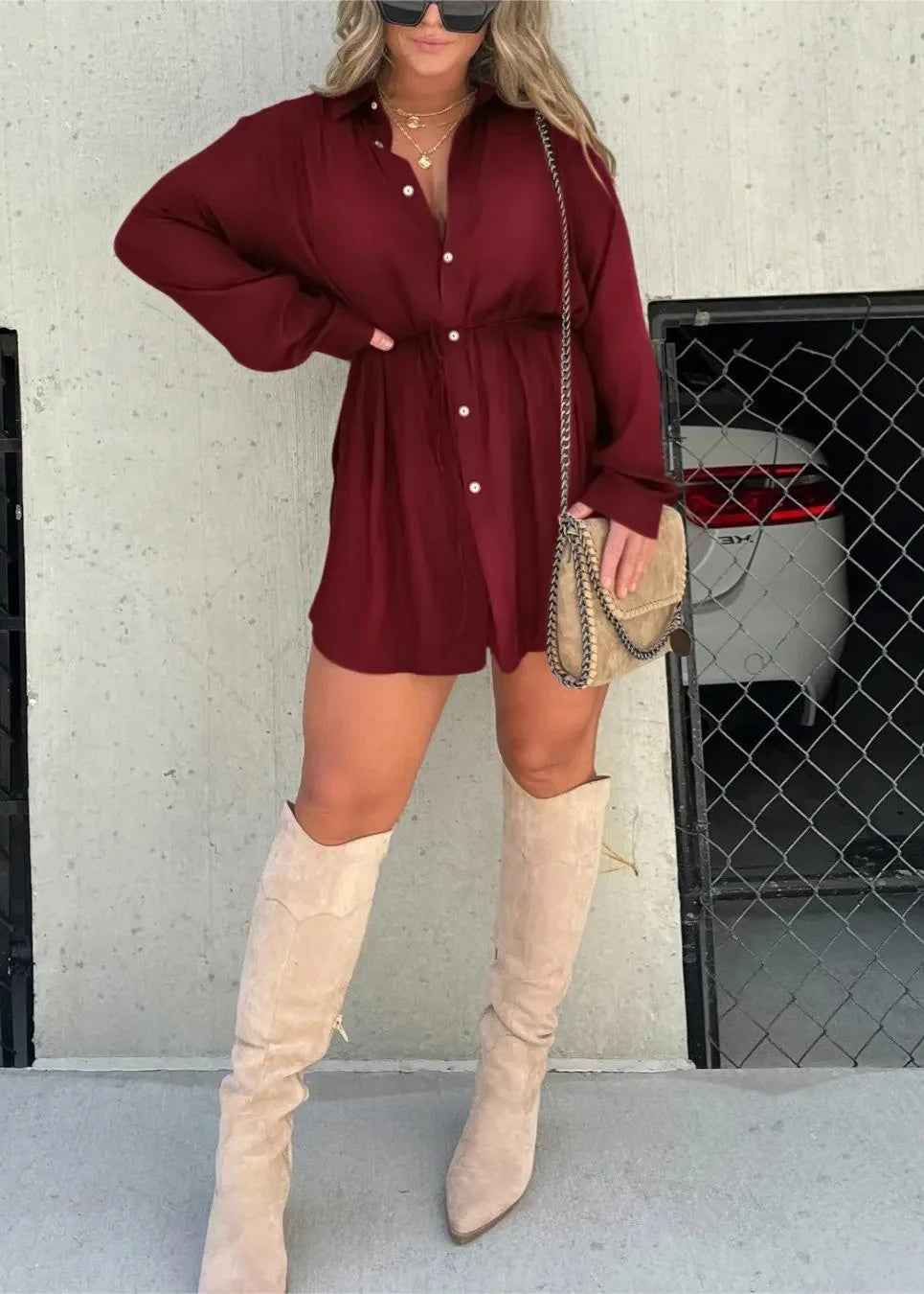 Elegant Satin Romper Dress