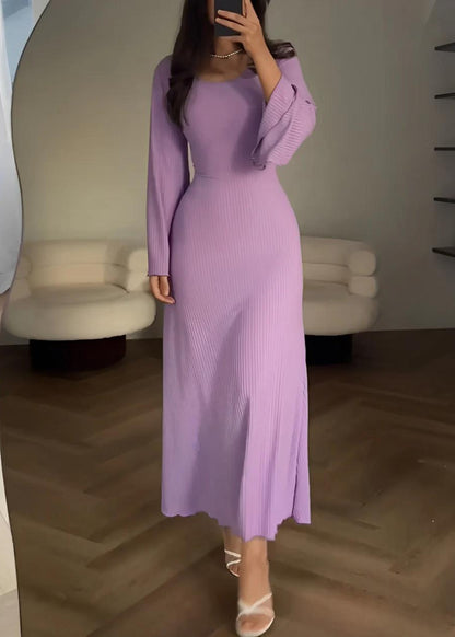 Elegant Knitted Maxi Dress