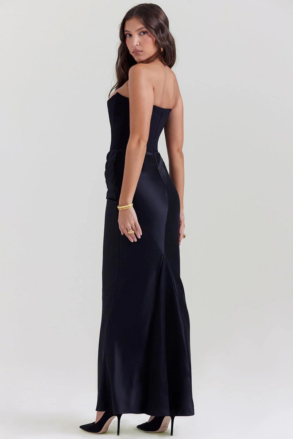 Elegant Corset-Inspired Maxi Dress