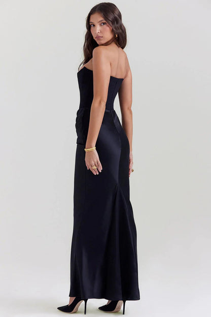 Elegant Corset-Inspired Maxi Dress